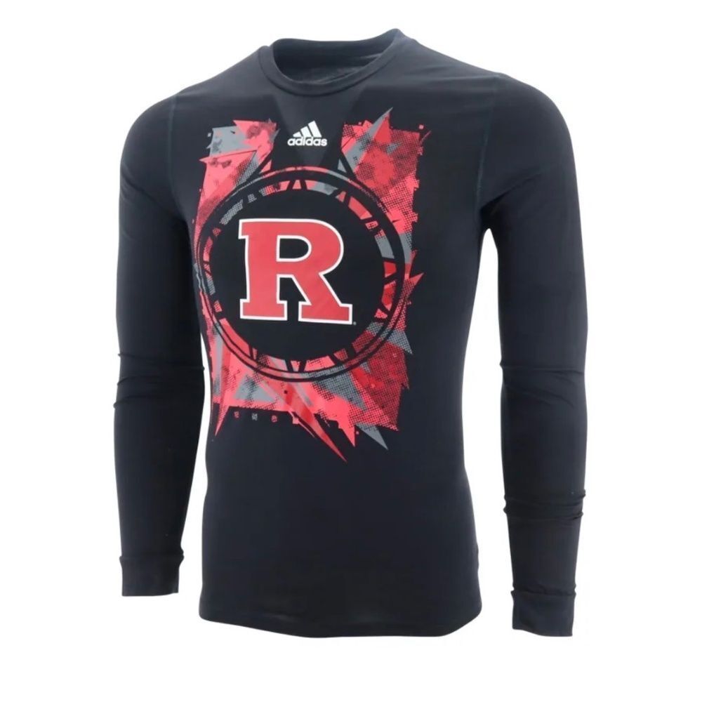 Adidas MENS Rutgers University Long Sleeve Dri Fit size Large